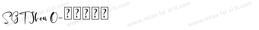 SGT Jhon O字体转换